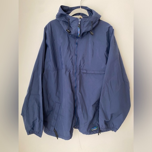 Vintage L.L. Bean Jacket Men’s Large Pullover Windbreaker Zip Up Hood - Picture 1 of 9